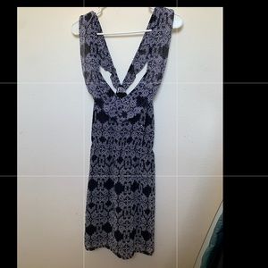 navy and white ROXY sundress